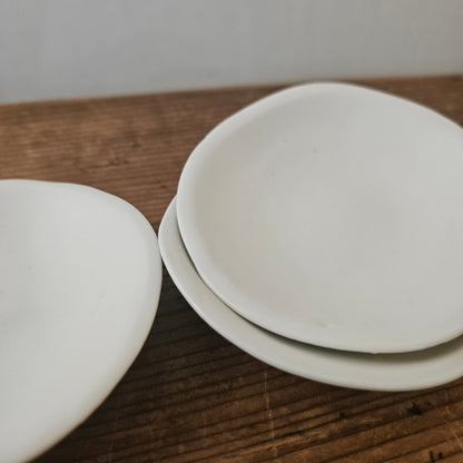 たたら豆皿(浅)-白磁マット