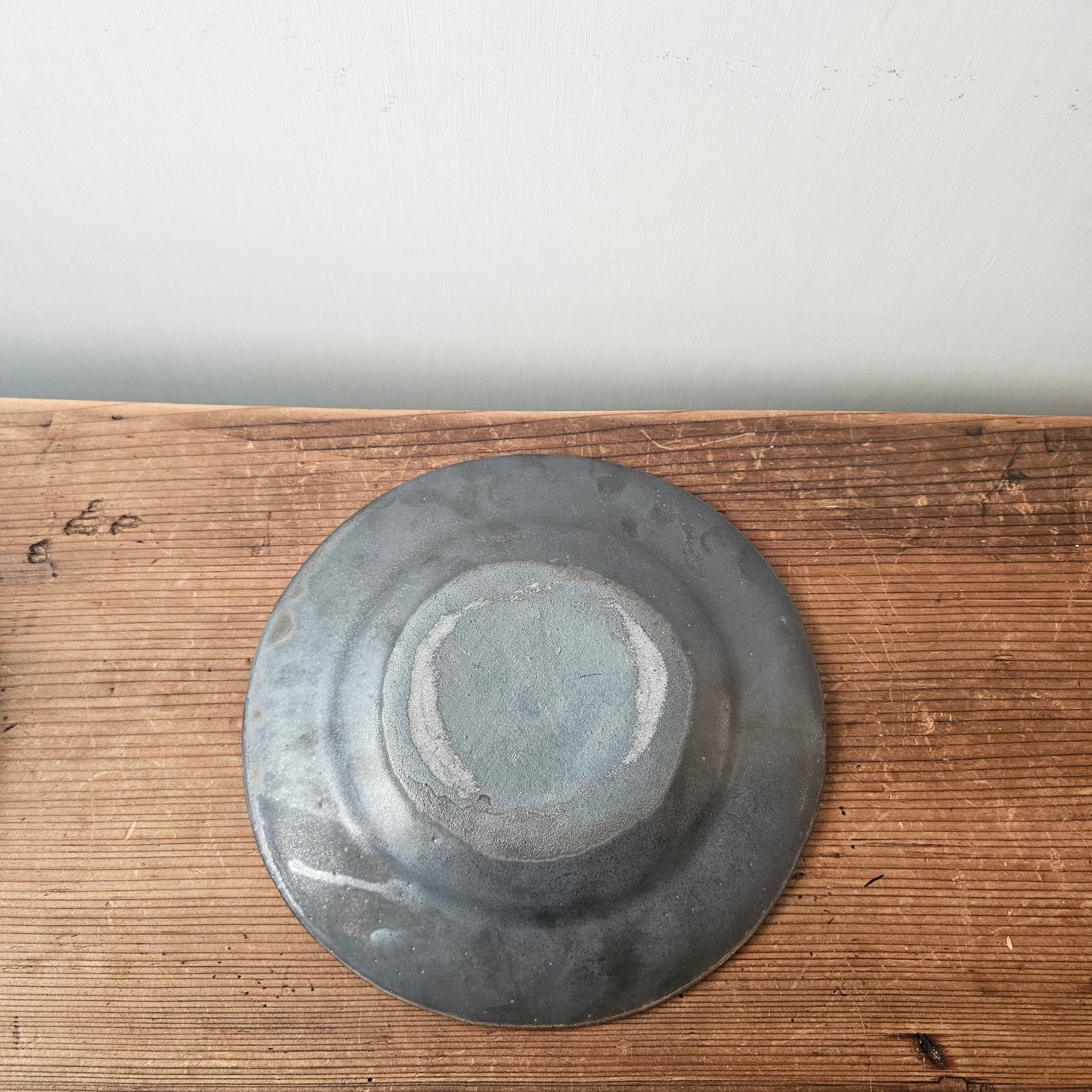リム深　7.5寸皿-黒釉