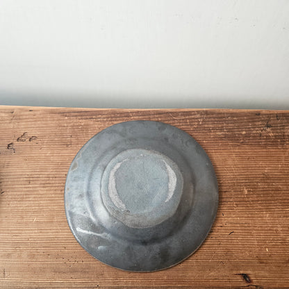 リム深　7.5寸皿-黒釉