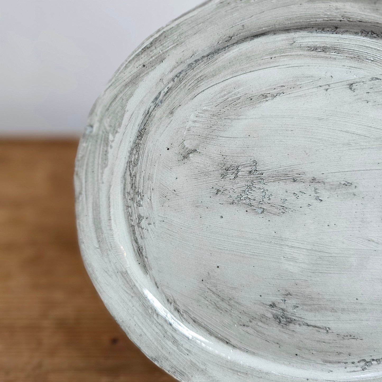 リムオーバル皿 -size3-刷毛目　　