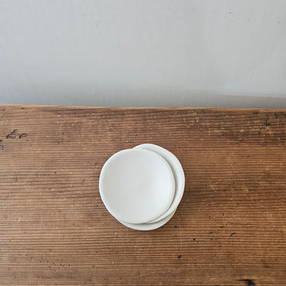 たたら豆皿(浅)-白磁マット