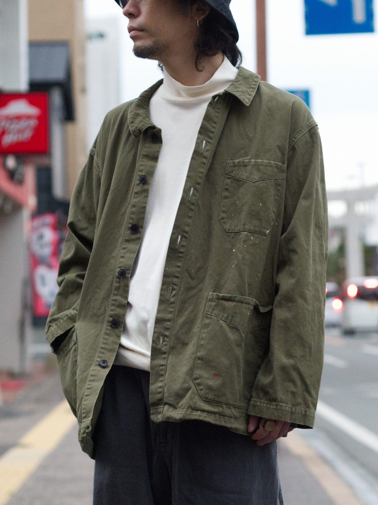 Olive work clearance jacket