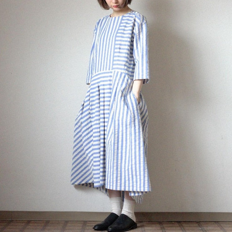Silk blend soccer stripe separate dress